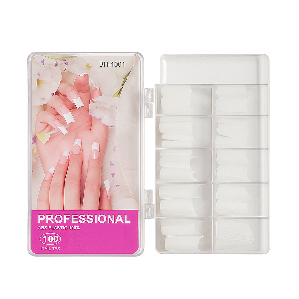 Unha postiça quadrada nail lips com 100 unidades