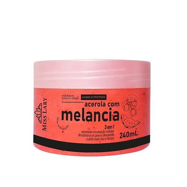 Esfoliante corpo e rosto melancia - Miss Lary