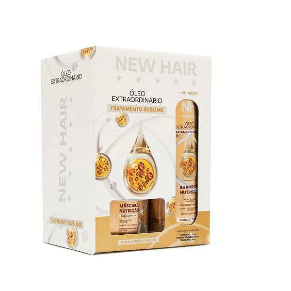 Kit 3 itens óleo extraordinário new hair - Belkit