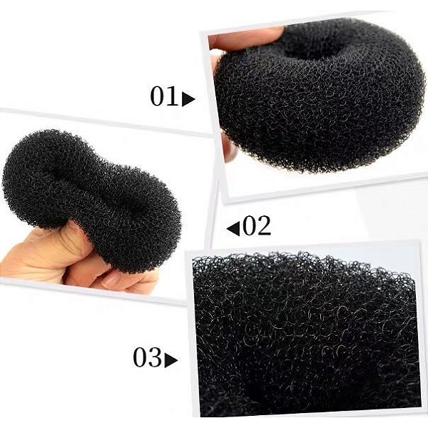 Rosquinha de cabelo grande - Preta/marrom