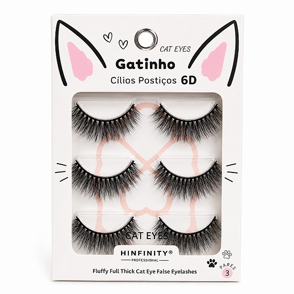 Cílios postiços gatinho - Hinfinity