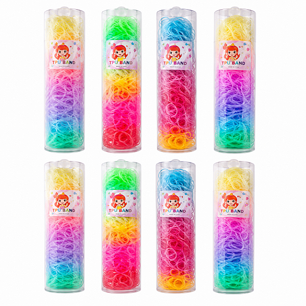 Elástico de silicone colorido tubinho