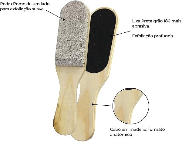 Lixa p/ pedicure pedra pome/lixa - Marilú