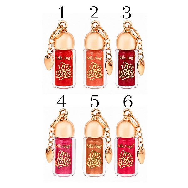 Lip gloss chaveiro coração - Belle Angel