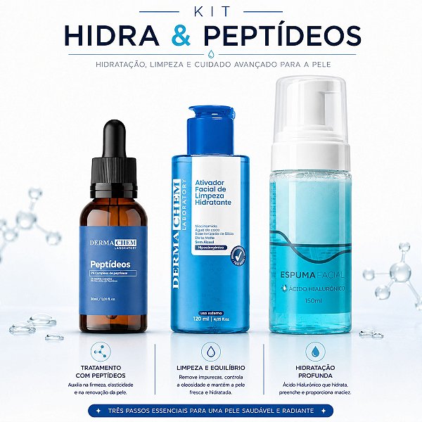Kit hidra e peptídeos rotina completa