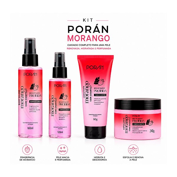 Kit morango com chantilly - Porán