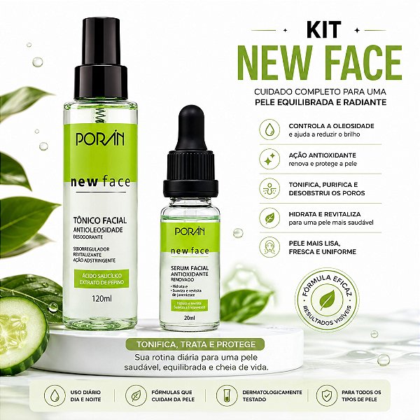 Kit antioleosidade new face - Porán