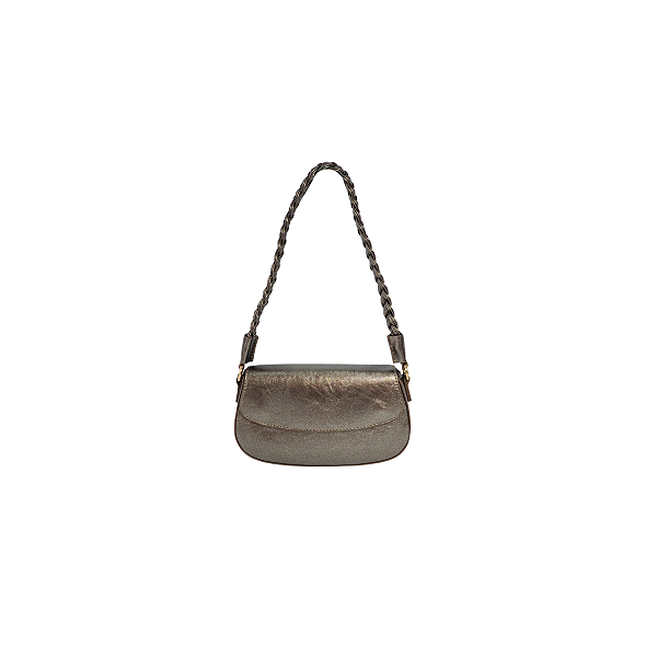 Bolsa Meia Lua alça trançada Bonze Melo & Sy
