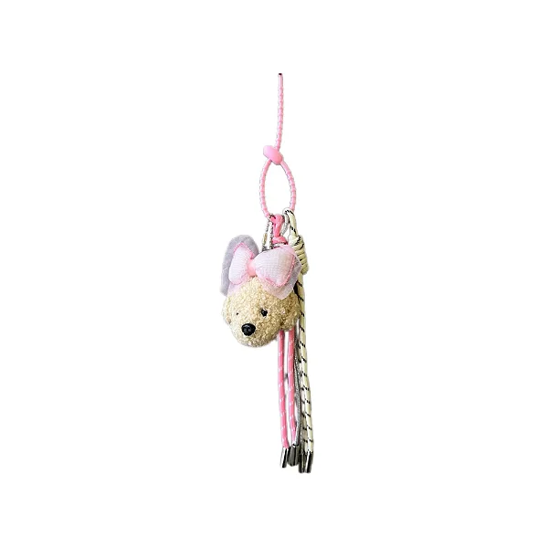 Chaveiro Poodle Laço Rosa