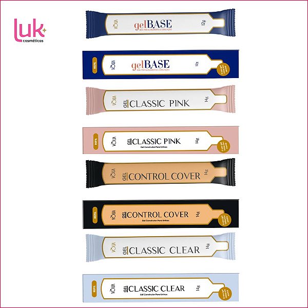 Gel Base Volia + Classic Pink + Control Pink + Clear Refil
