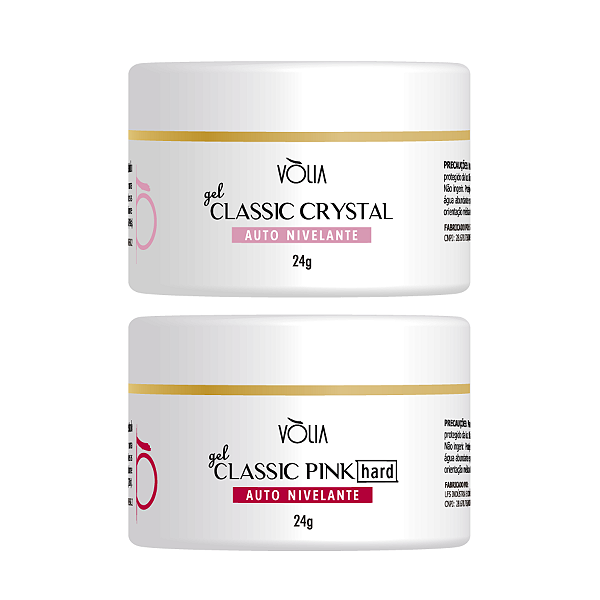 Gel Volia Classic Clear 24g + Gel Volia Classic Pink Hard