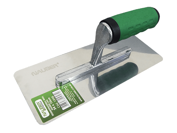 Desempenadeira Inox Lisa Canto Arredondado 24 X 10cm - Nauber