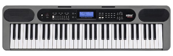 Teclado Musical Kobe KB-400 61 Teclas com Sensibilidade Conexão MIDI Usb Cor 61 Teclas Cinza