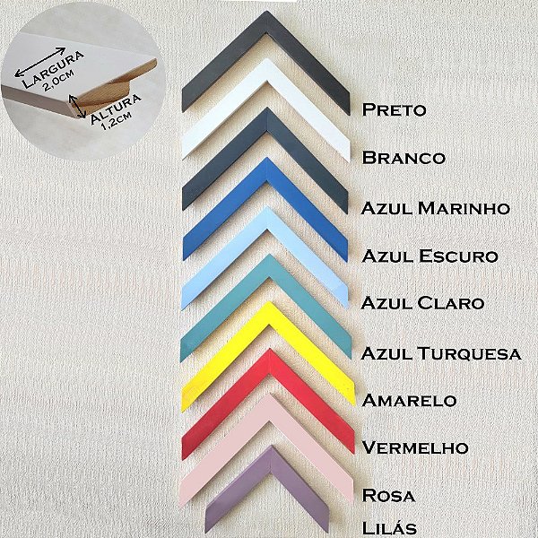 Moldura Lisa Básica Cores