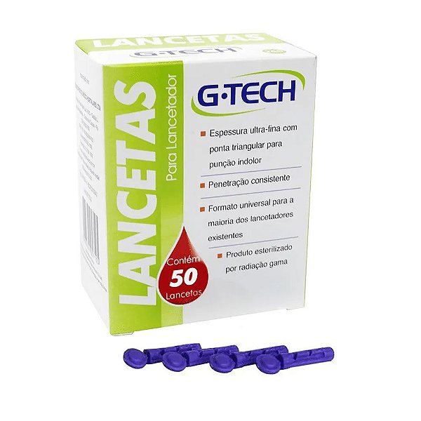 LANCETA G-TECH 30G CX C/50 UN