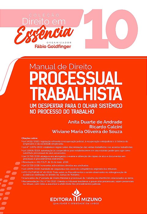 Livro Manual De Direito Processual Trabalhista - Duarte - JH Mizuno