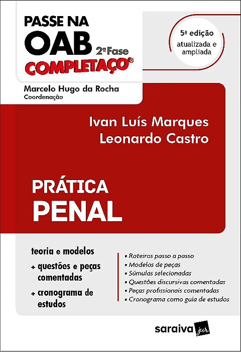 Livro Passe Na Oab 2 Fase - Pratica Penal - Marques - Saraiva