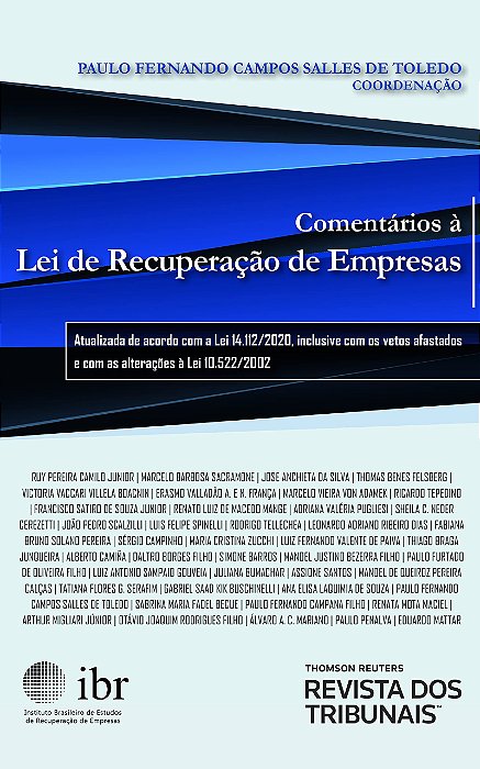Livro Comentários a Lei de Recuperação de Empresas - Toledo - RT