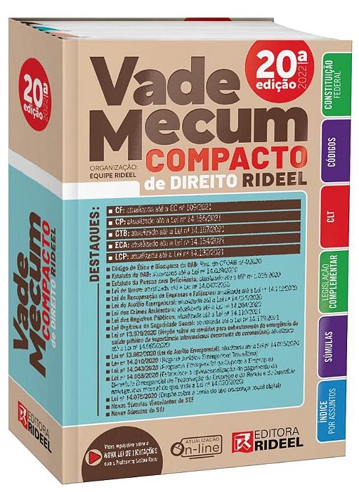 Livro Vade Mecum Compacto de Direito Rideel