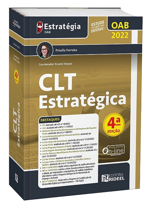 Livro CLT Estratégica 4ª Edição - Ferreira - Rideel