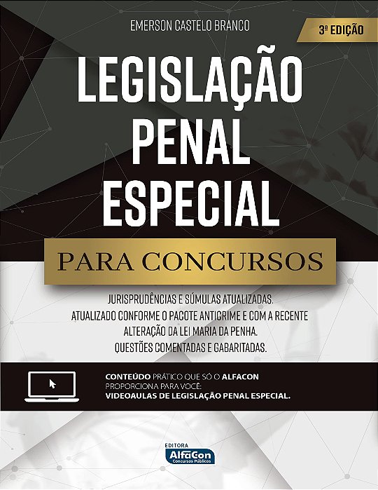 Livro Legislação Penal Especial Para Concursos - Castelo Branco - Alfacon