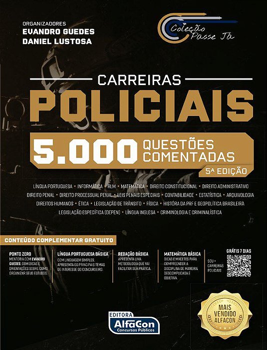 Livro Carreiras Policiais 5.000 Questões Comentadas - Alfacon