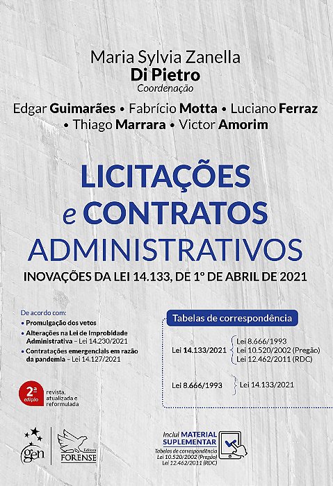 Livro Licitacoes E Contratos Administrativos: Inovacoes Da Lei 14.133, De 1 De A - Pietro
