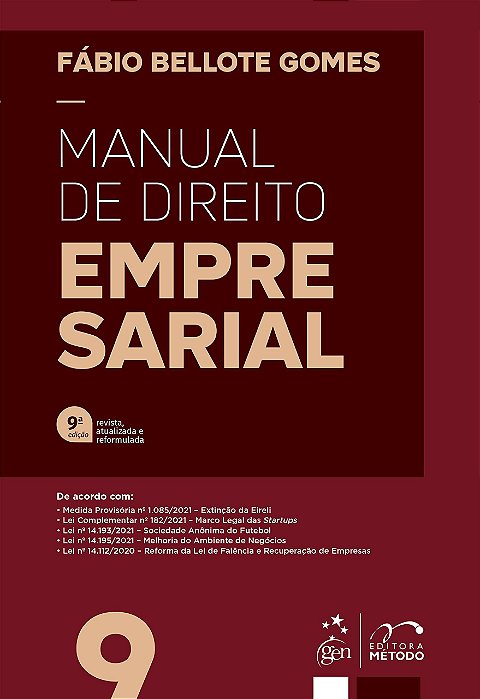 Livro Manual de Direito Empresarial - Gomes