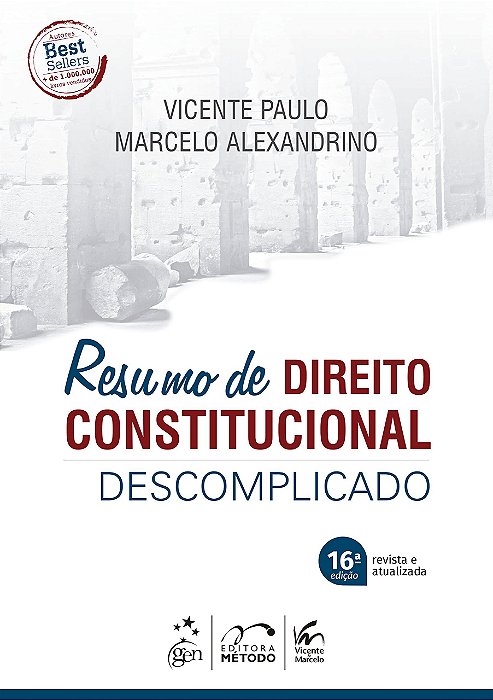 Livro Resumo de Direito Constitucional Descomplicado - Paulo/alexandrino