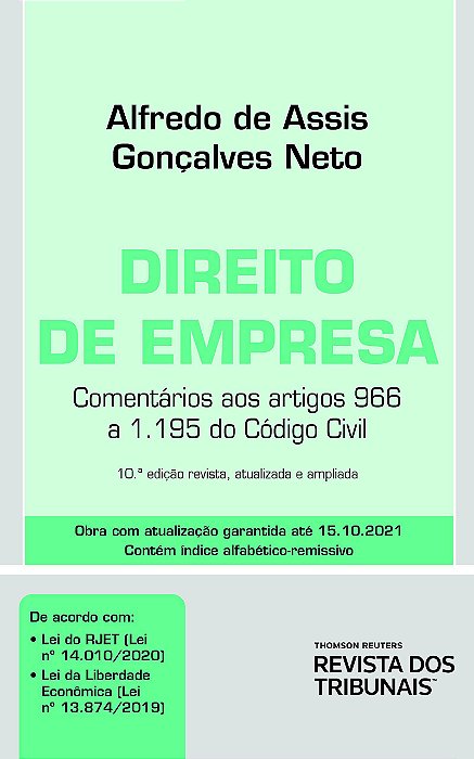 Livro Direito de Empresa: Comentarios Aos Artigos 966 a 1.195 do Codigo Civil - Goncalves Neto