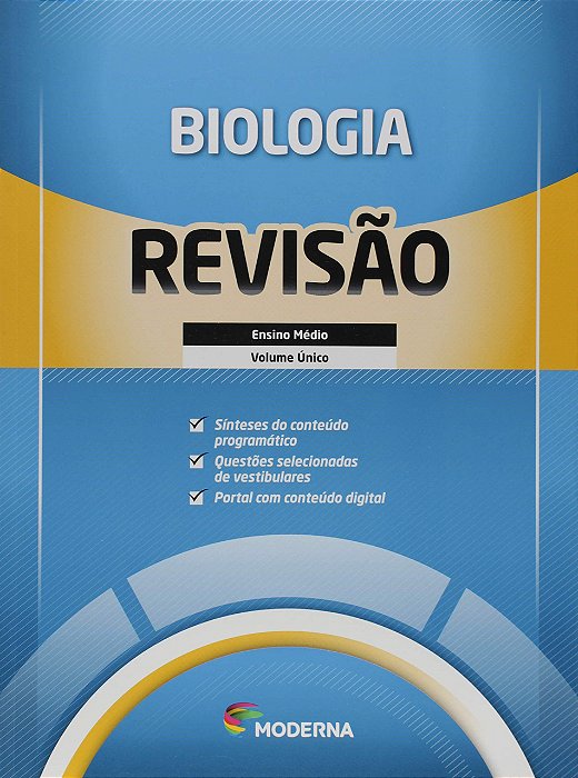 Livro Caderno de Revisão - Biologia - Volume Único - Moderna