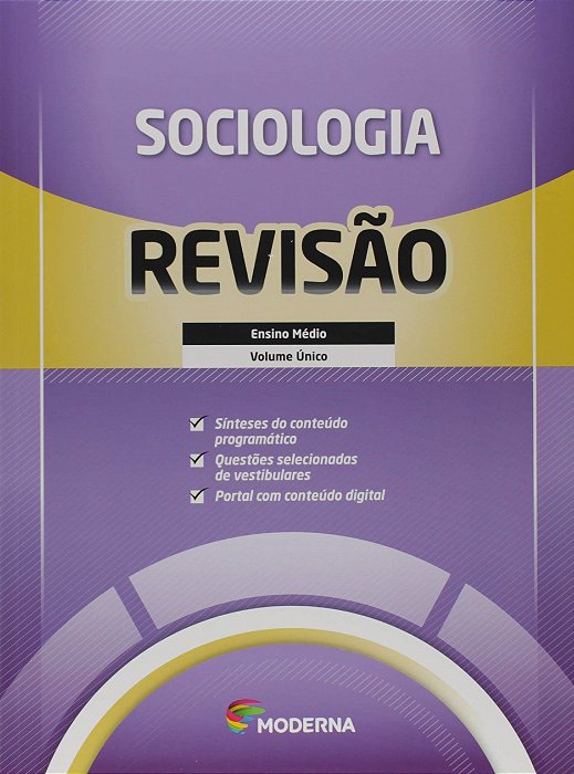 Livro Caderno de Revisao - Sociologia - Volume Unico - Editora Moderna