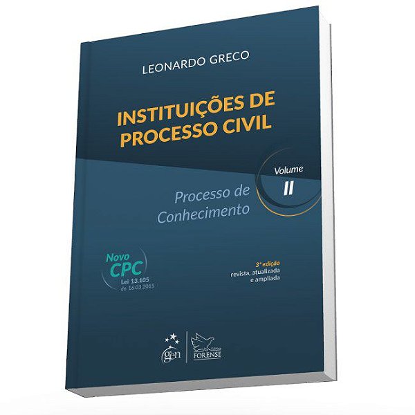 Livro Instituicoes de Processo Civil - Vol. Ii - Processo de Conhecimento - Greco