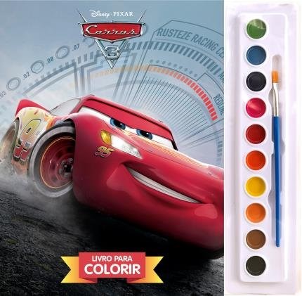 Livro Aquarela - Carros 3 - Disney