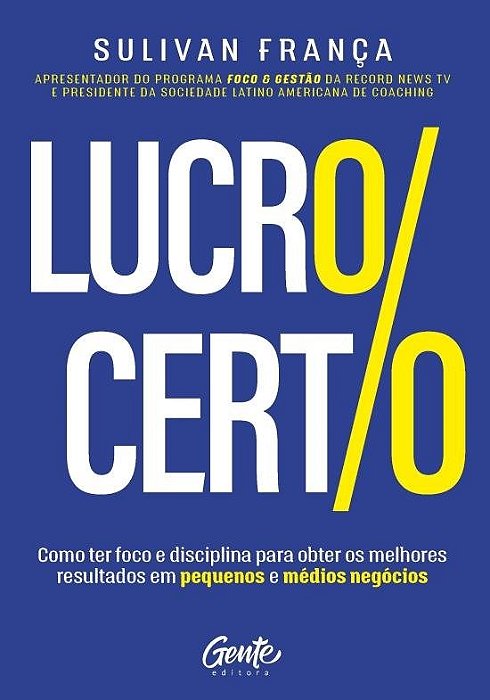 Livro Lucro Certo - Gente