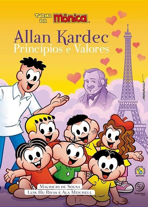 Livro Allan Kardec Princípios e Valores - Turma da Mônica - Sousa - Boa Nova