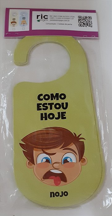 Livro Como Estou Hoje - Aviso De Porta Menino -