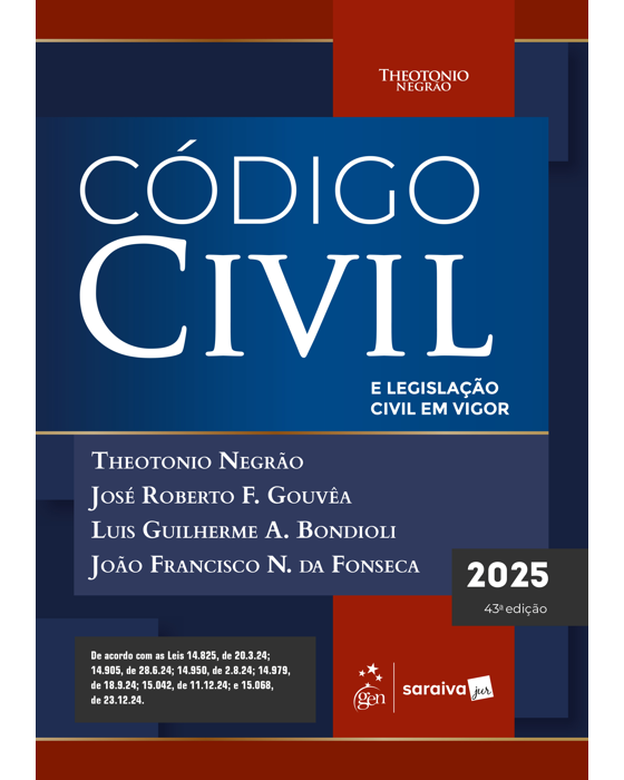 Livro Código Civil e Legislação Civil  Fonseca