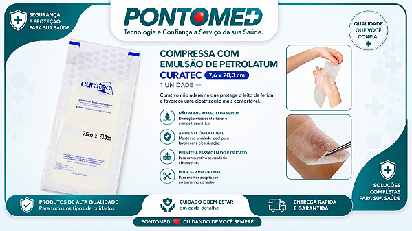 Compressa com Emulsão de Petrolatum Curatec