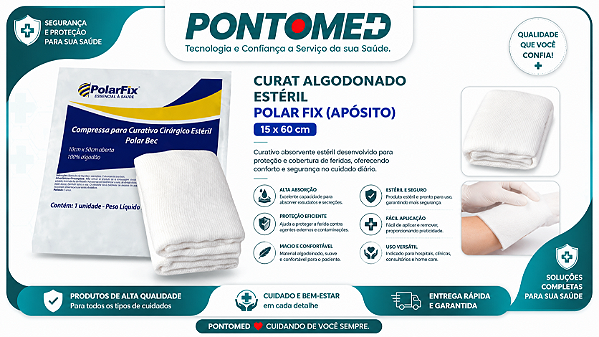 CURAT Algodonado Estéril 15 × 60 cm Polar Fix