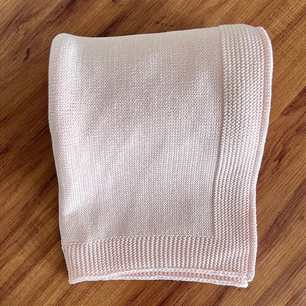 Manta Lisa Tricot Rosa