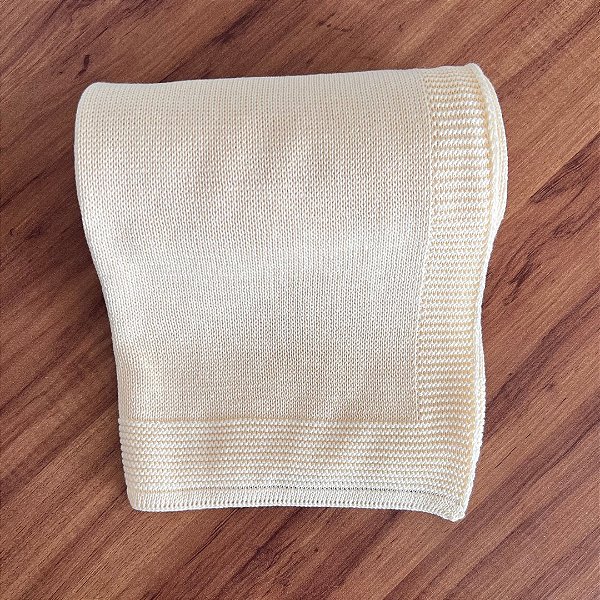 Manta Lisa Tricot Amarela