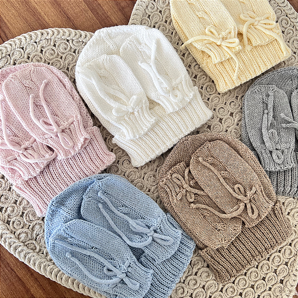 Kit Gorro com Luvas Tricot Rolex