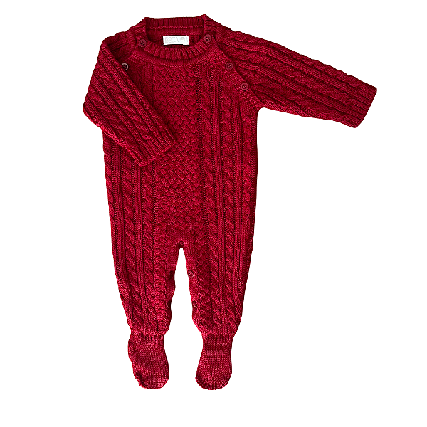Macacão em Tricot Vermelho