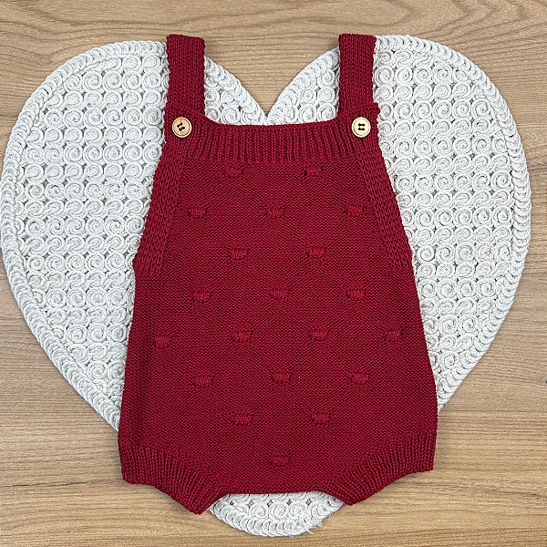 Romper Tricot Vermelho