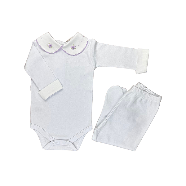 Conjunto Body Lilás Rococó