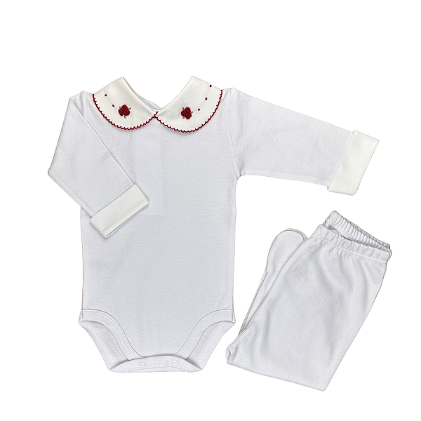 Conjunto Body Vermelho Rococó