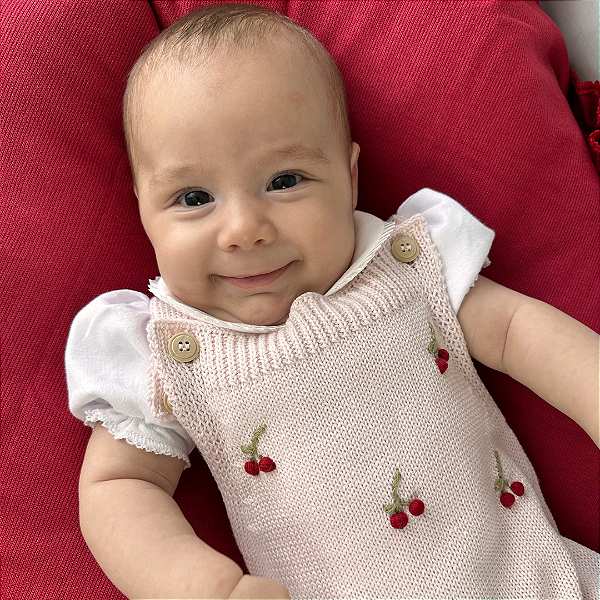 Romper Rosa Cerejinha