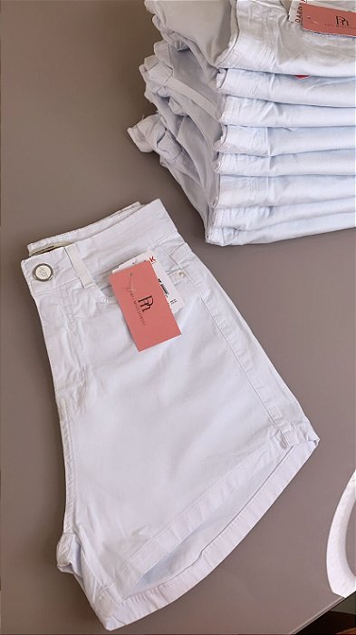 SHORT JEANS TRADICIONAL - BRANCO