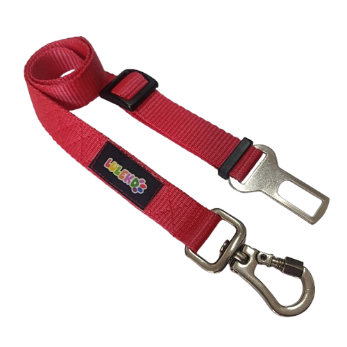 Cinto de Segurança Pet Colorido Luleko - Vermelho